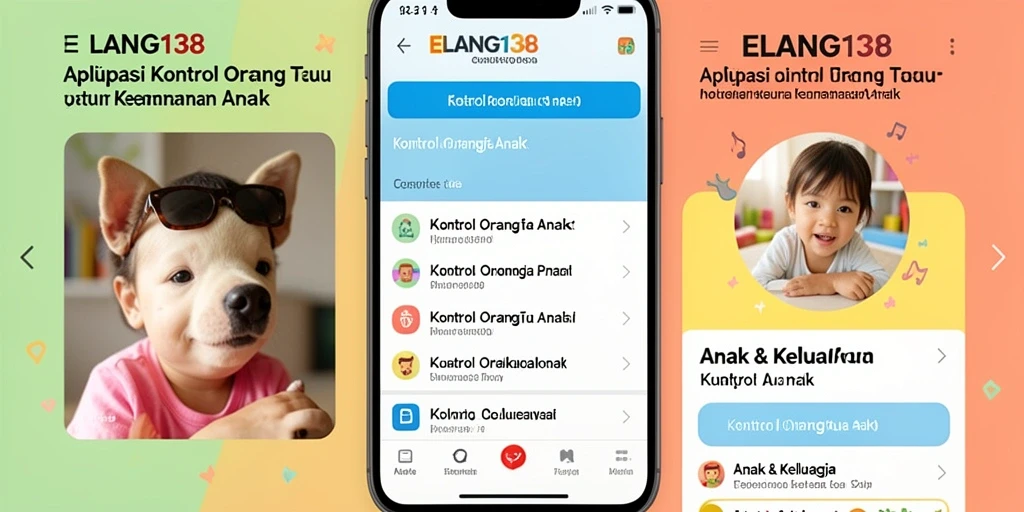 Antarmuka intuitif aplikasi ELANG138 untuk Kontrol Orang Tua Anak.