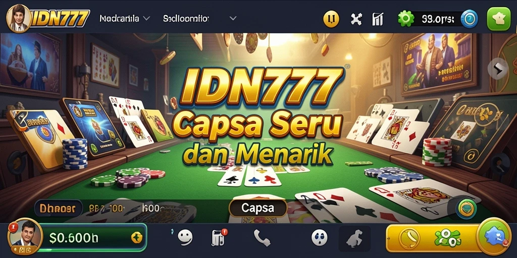 Tampilan antarmuka IDN777 dengan gameplay Capsa yang mengasyikkan.