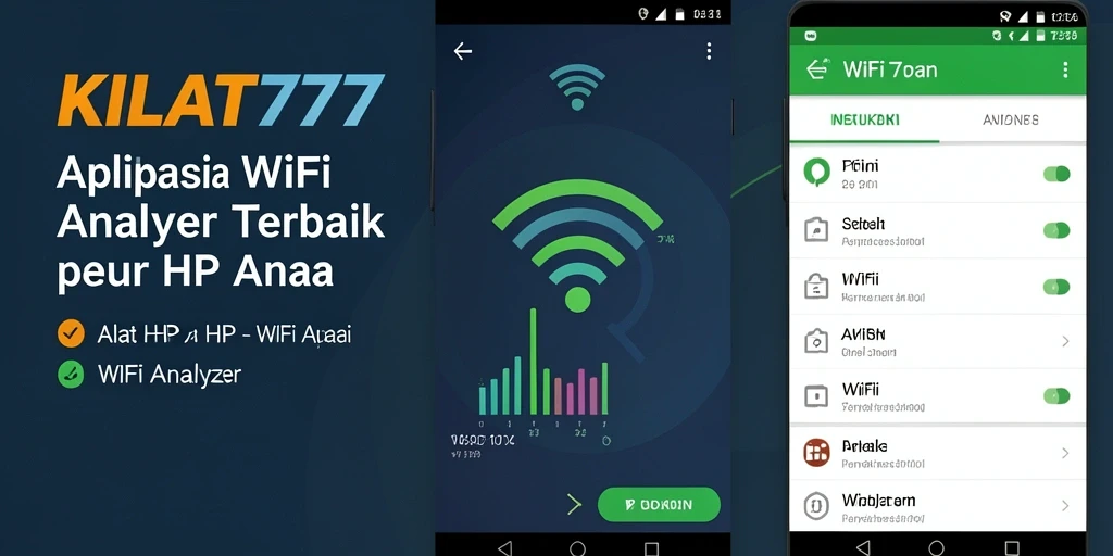 Antarmuka aplikasi KILAT777 yang menampilkan analisis jaringan WiFi.