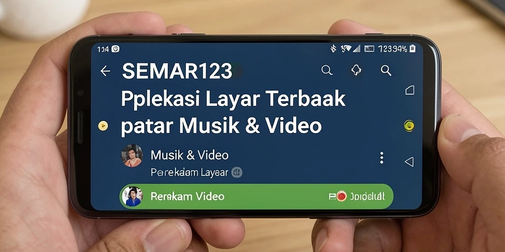Screenshot antarmuka aplikasi SEMAR123 untuk perekaman layar.