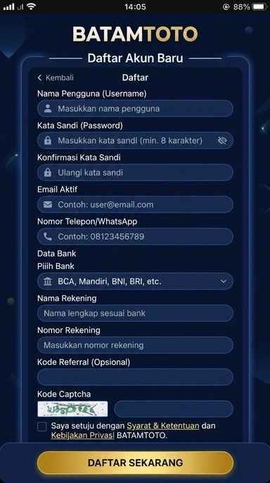 Panduan Registrasi Akun Batamtoto untuk Pengguna Android